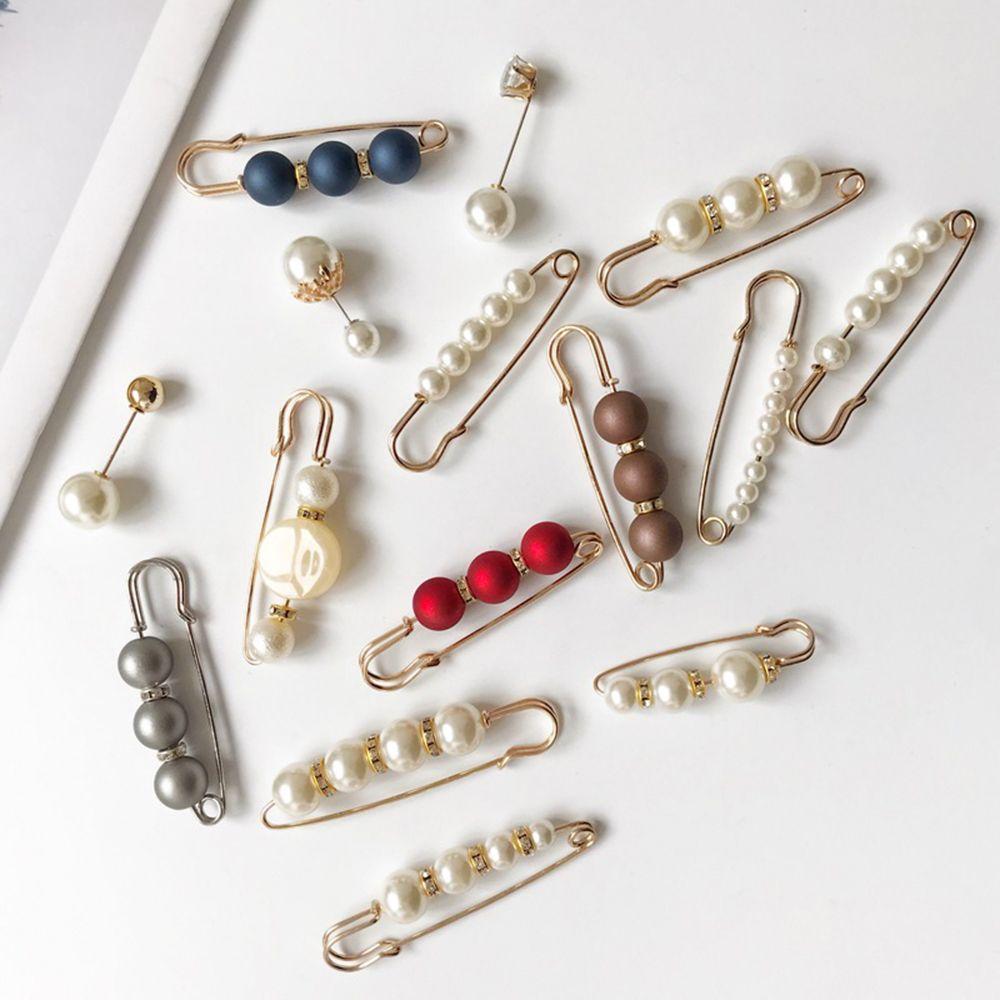 Shawl Pin Coat Lapel Pin Scarf Beaded Hijab Jewelry Brooches Brooch Pins Fashion Accessories