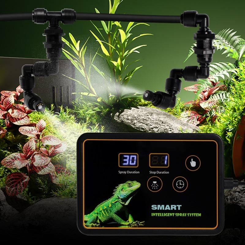 Système de pulvérisation chronométré pour terrarium tropical, Ensemble de pulvérisation fine, Système d'humidification par pulvérisation intelligente pour boîte à tortue d'animaux d'escalade