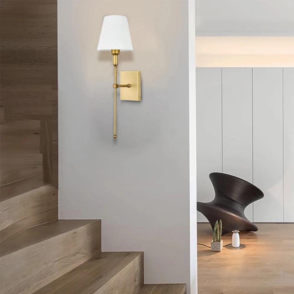 2Pcs Modern Wall Lamp Nordic Style Single Head Bedside Aisle Light LED Wall Mounted Light 3000K-6000K for Hotel Living Room