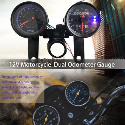 Motociclo 12V 13000 RPM Tacômetro Km/h Indicador de Odômetro