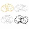 100/50pcs 20~35mm KC Golds Silver Plated Hoops Earrings Big Circle Ear Hoops Earrings Wires For DIY Jewelry Making Supplies