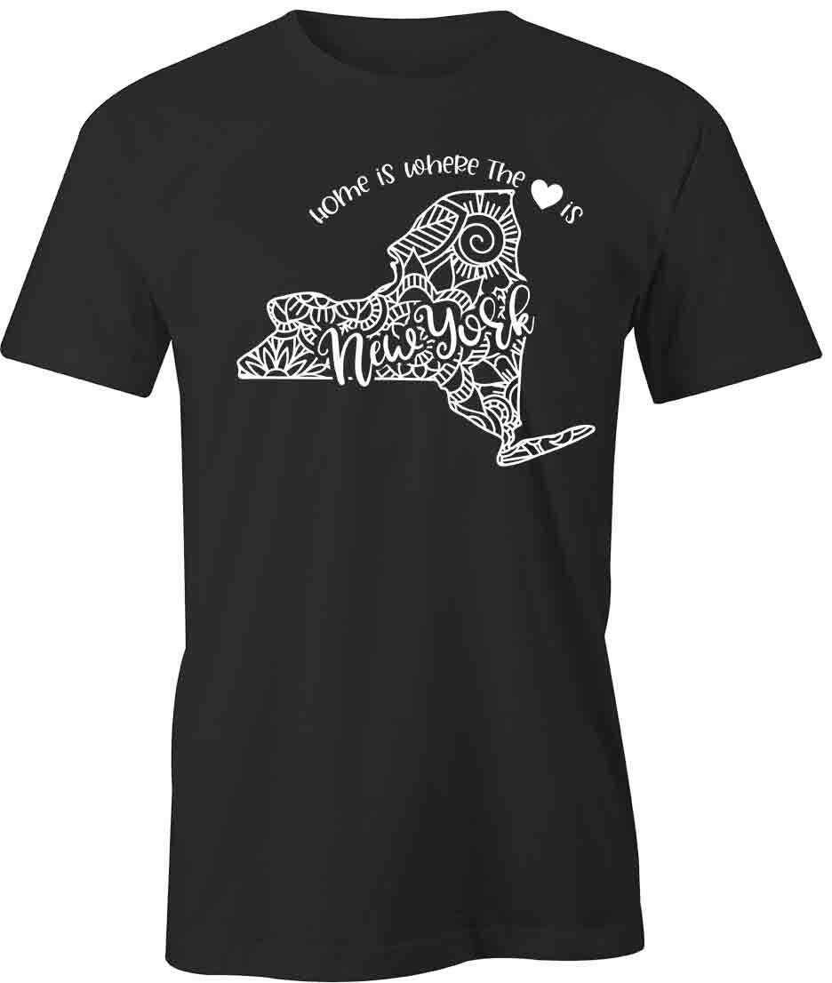 Home Is New York TShirt Tee Printed Graphic T-Shirt Gift CLOTHING STATE S1BSA826 XL