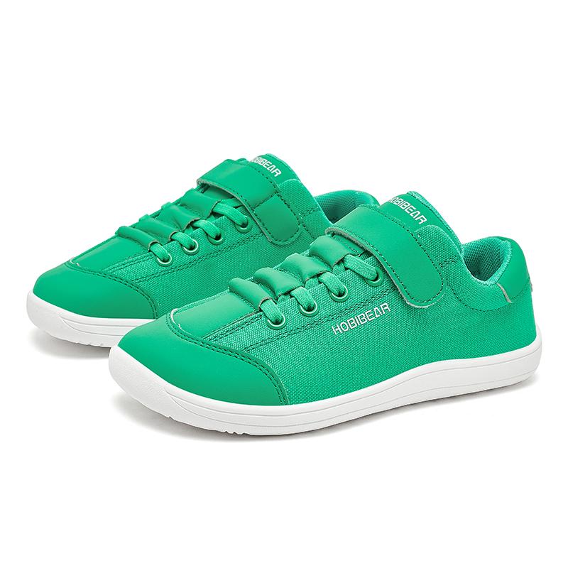 HOBIBEAR Kids Barefoot Shoes Wide Toe Zero Drop Walking Minimalist Sneaker Artificial Leather Comfortable Casual Shoes
