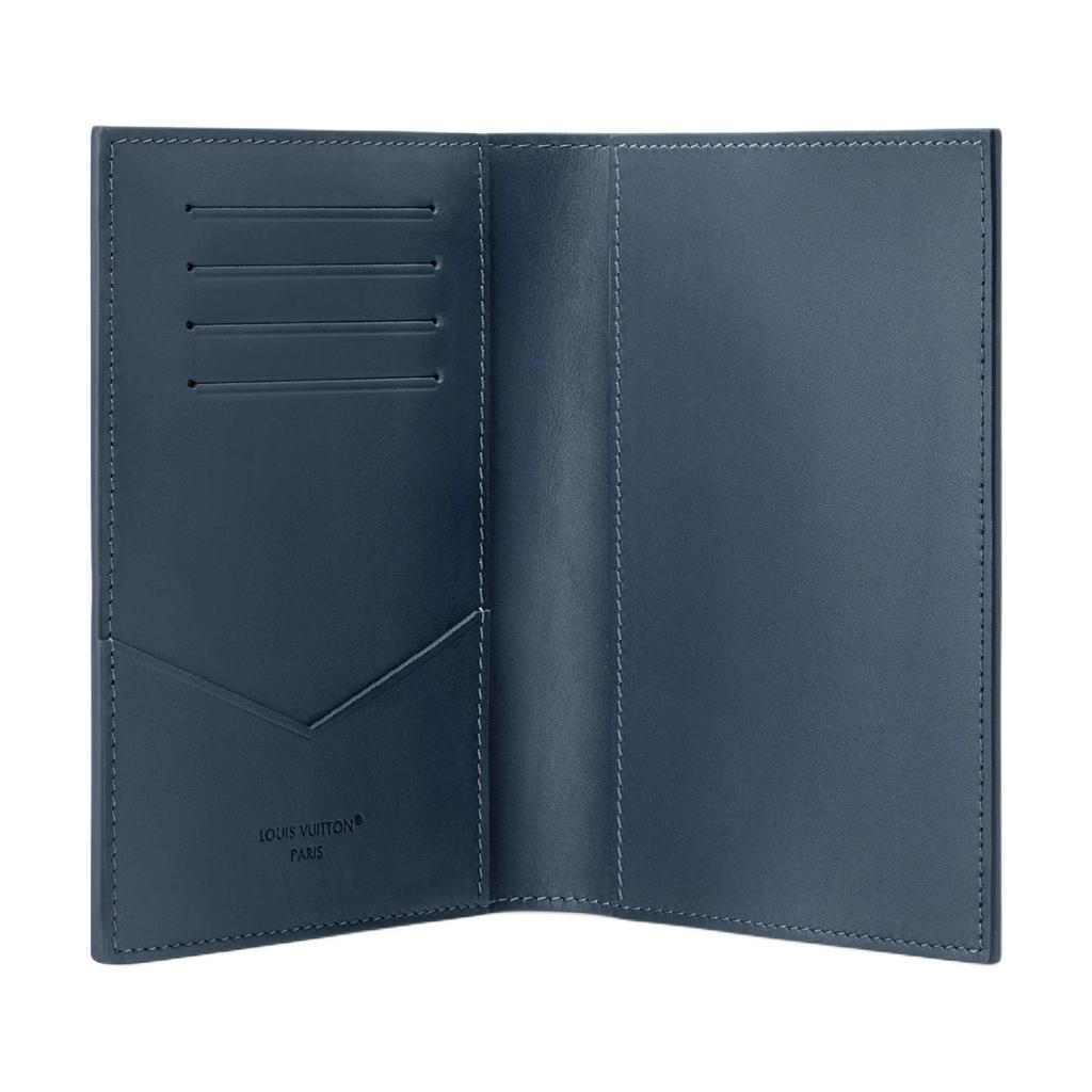 Louis Vuitton Monogram Shadow Leather Passport Holder Men Accessories Dark-Blue M29132
