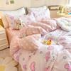 Cartoon Dormitory Three-piece Set Single Bedding Quilt Cover Double Bed Sheet Four-piece Set