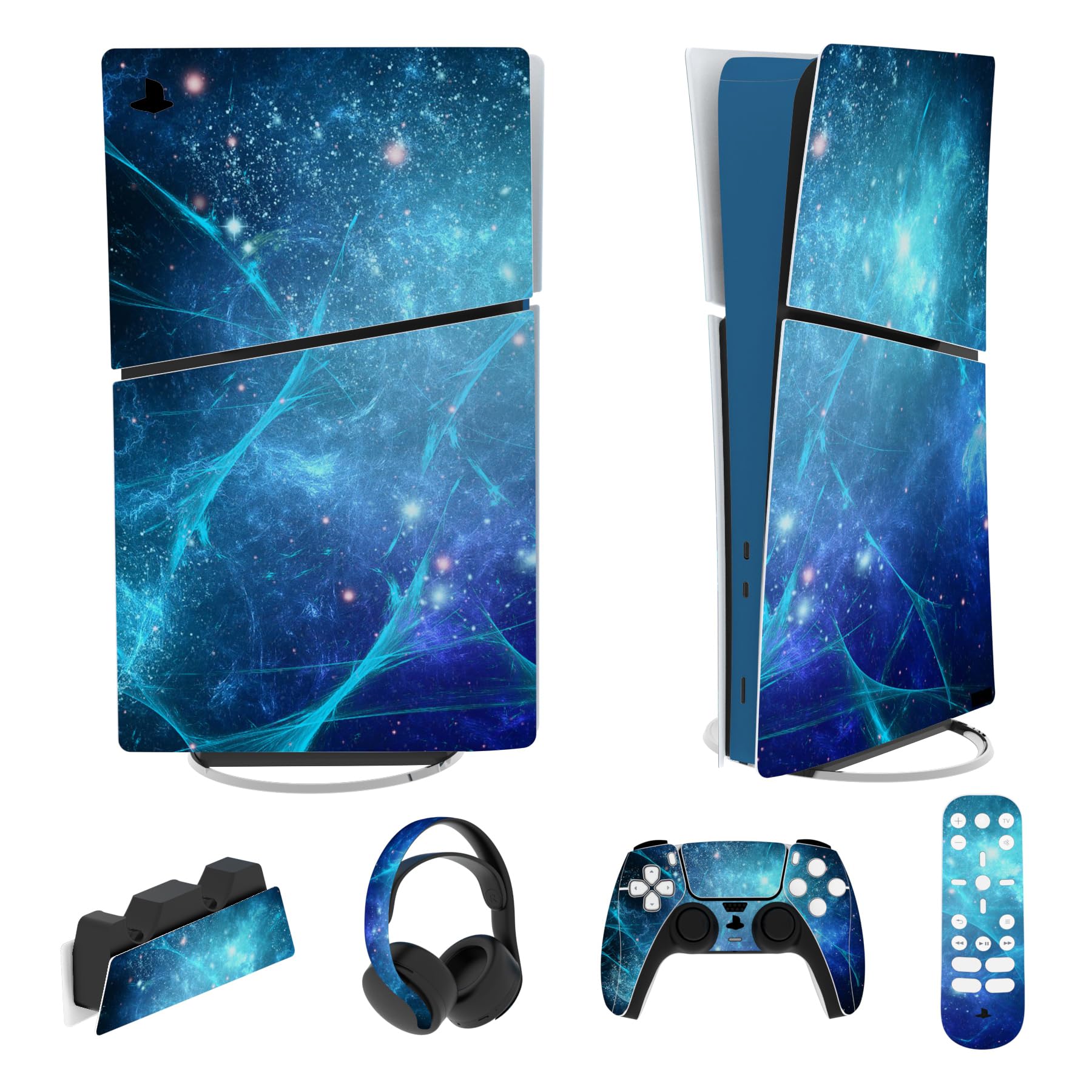

PlayVital Skin sticker compatible with new model PS5 Slim body digital Skin sticker compatible with PS5 Skin sticker compatible with PS5 headset