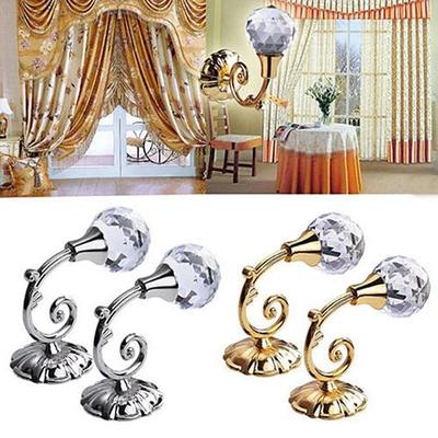 2 stks Metaal Kristalglas Gordijn Holdback Muur Tie Terug Haken Hanger Houder Raamaccessoires