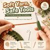 With Step-by-Step Guide Hood Hat Crochet Kit Animal Hood Hat Crochet Kit  for Adults&Kids Gift