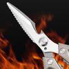 Aluminum Alloy Handle 3CR13 Stainless Steel Blade Kitchen Scissors Household Multifunctional Chicken Bone Cutting Shear