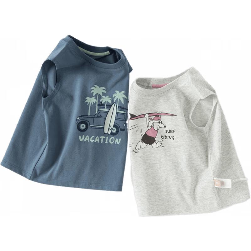 

DAVE&BELLA Boys Antibacterial Cooling Knit Vest Top 130 cm