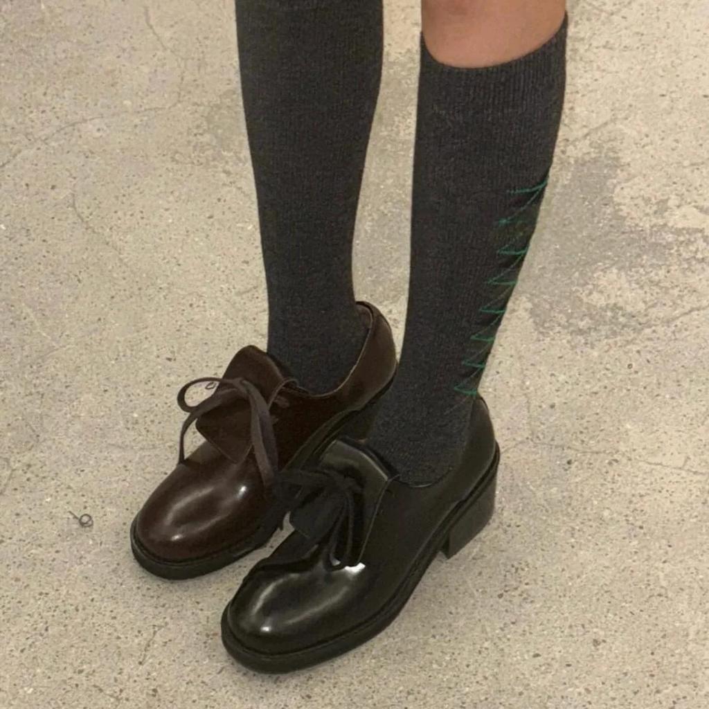 New Luxury Retro Thick Bottom Loafers Women Round Toe Flat Shoe Spring Autumn Commuter Shoes Walking Shoes Single Shoes