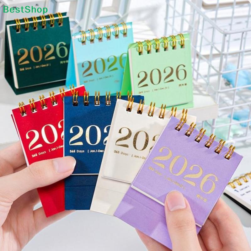 Cute Colorful Desktop Calendar - Small 2026 Planner for Daily Scheduling & Decor
