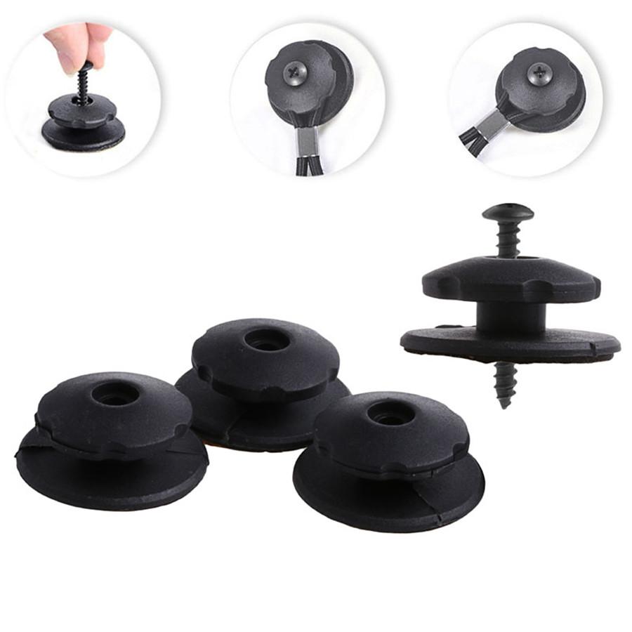 10X Black Hardware Hook Mounting Point Set For Car Rear Trunk Storage Organizer