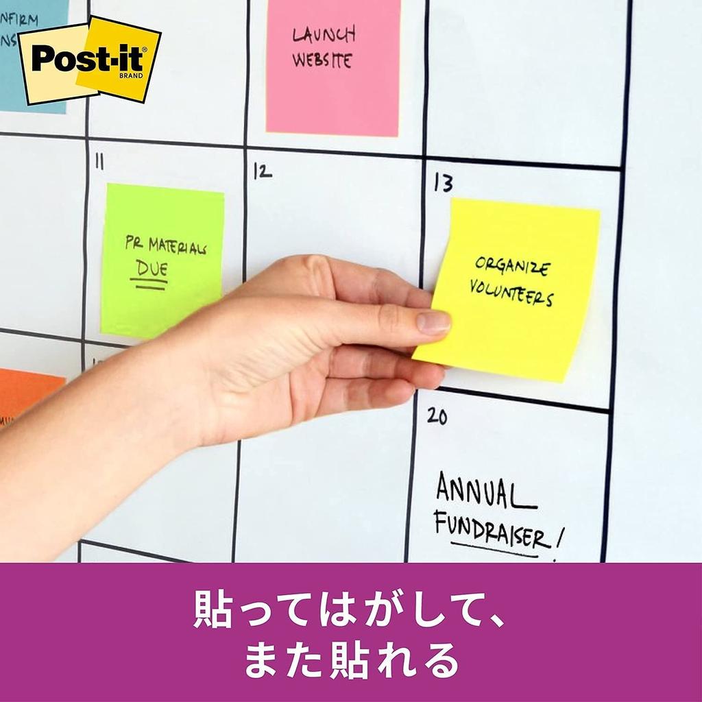 3M Mocne Neonowe Kartki 50 x 90 x 6 Karteczek Post-it, Samoprzylepne, Małe, Kolory, 50 mm, Bloczki, 650-6SSAN-AM