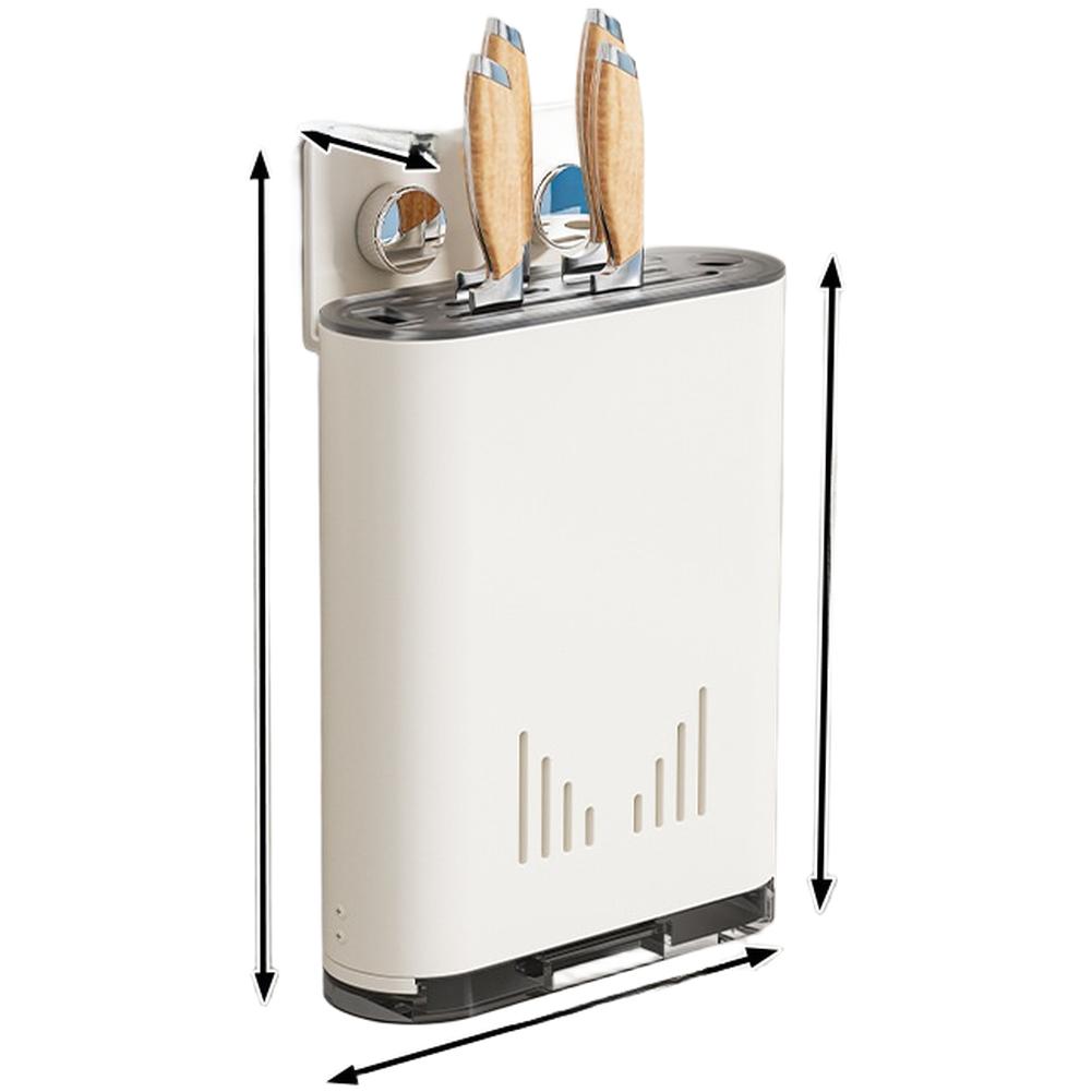 Wall Mounted Kitchen Tool Rest with Removable Shelf and Drain Tray 16.5x6.5x18.5cm for Hygienic Utensil Storage