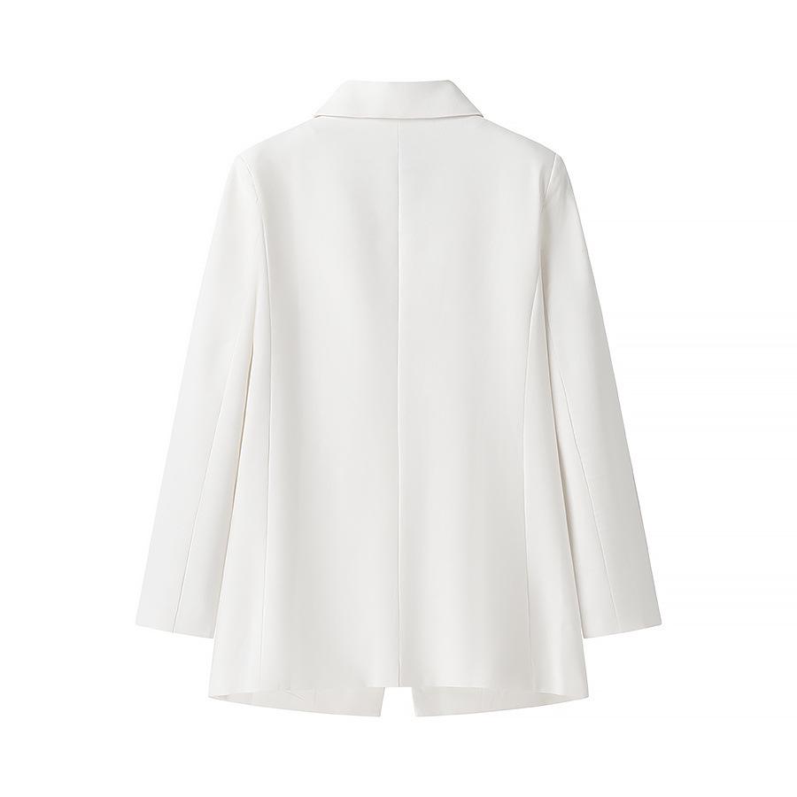 2025 Spring Women's European & American Style Linen Blend Blazer