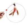 ZK30 Cat Toys Cat Teaser Wire Fish Funny Cat Rod Fishing Cat Rod  Feather Bell Funny Cat Stick Pet Interactive Replaceable Head