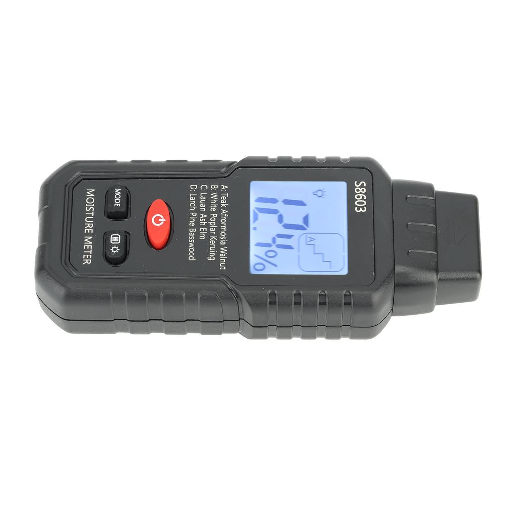 Digital Wood Moisture Meter ABS Wood Humidity Tester Light Weight Timber Damp Detector for Home