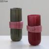 Thickened Stained Glass Vase Handicrafts Flower Pots Table Decoration Flowers Arrangement Floral Vases Room Aesthetic Decor