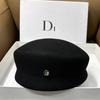 Fashion Fadora Hat For Woman 100% Wool Beret Women Winter Popular Wedding Cocktail Party Pillbox Hat High Quality Chapeau Femme