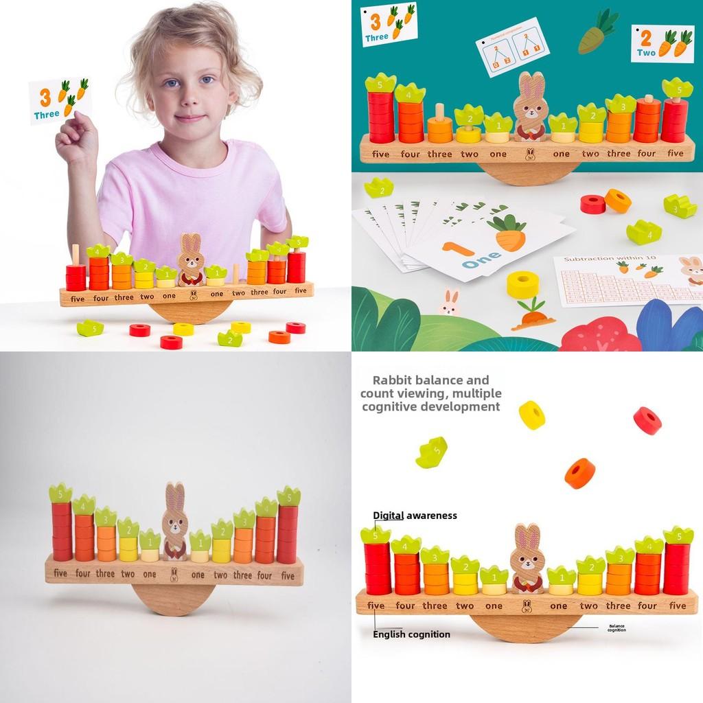 Wooden Rabbit Balance Game For Early Education And Cognitive Development