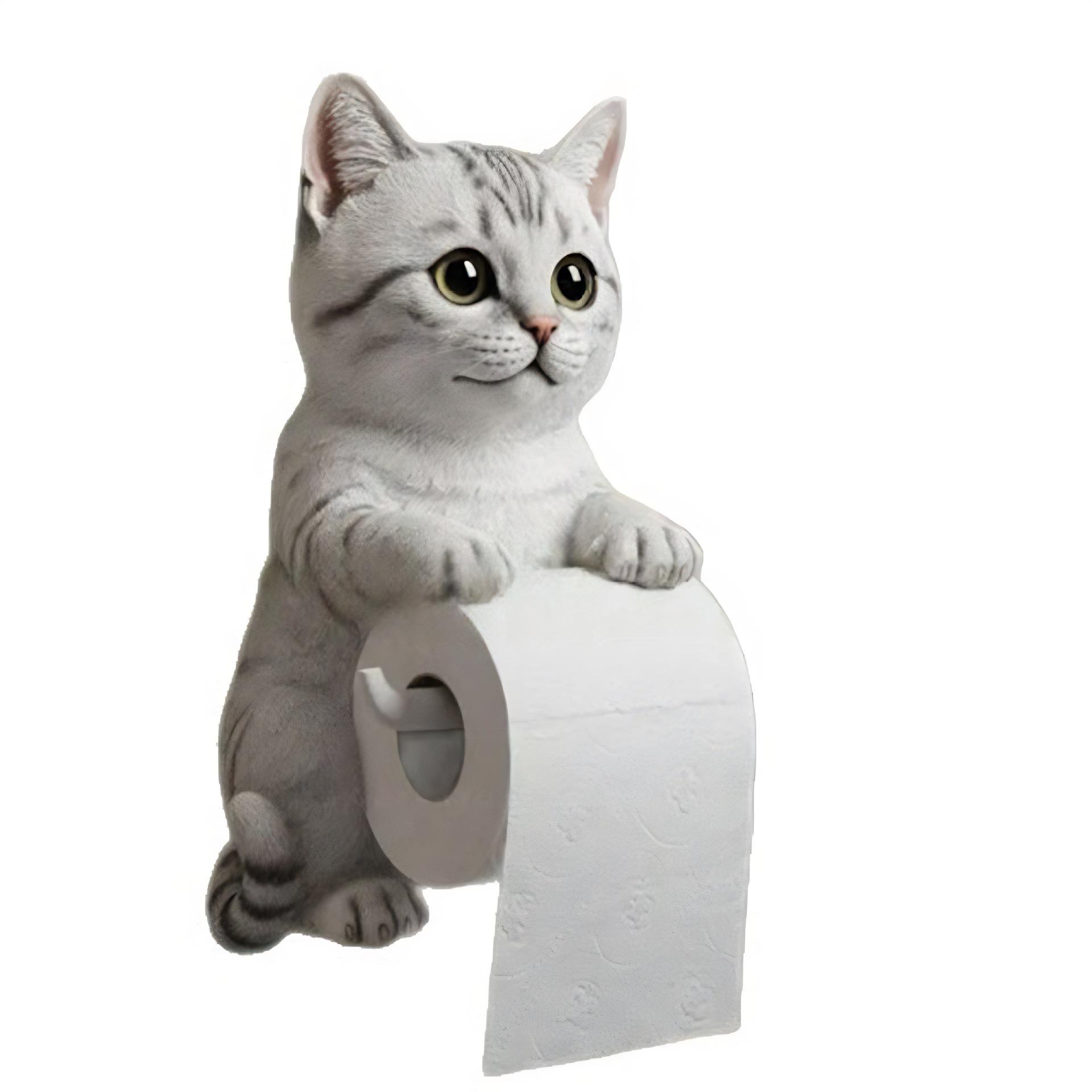 

Очаровательный полимерный держатель для салфеток в виде кошки и туалетные декоративные украшения Cat Tissue Holder E (No Hook)