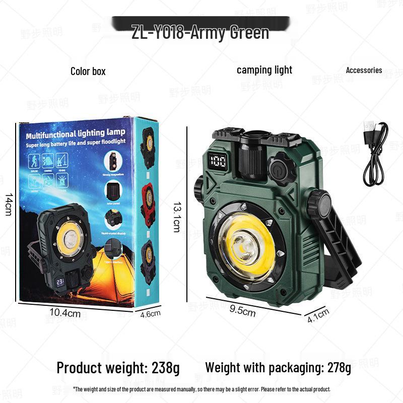 Portable Solar Camping Lantern: Multi-light, Handheld, Magnetic, Multifunctional Outdoor Flashlight