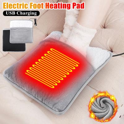 Foot Heating Pad Winter Foot Warmer USB Electric Heater Heating Mat Soft Furry Feet Heating Pad Home Electric Foot Heating Pad