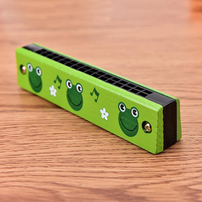 Söt Tremolo Munspel 16 Hål Barn Musikinstrument Pedagogisk Leksak Träskydd Färgglatt