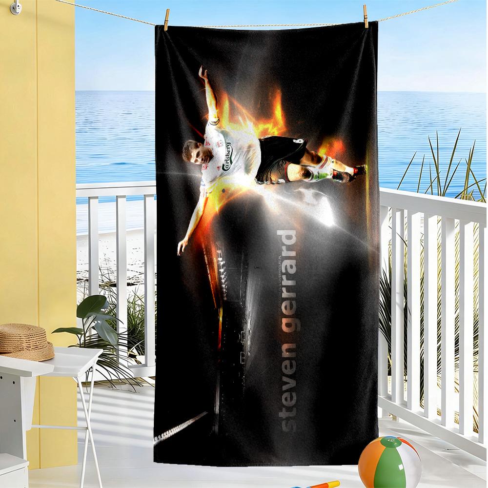 Soccer Player Stadium Beach Towel Soft Durable Quick-Dry Comfortable Lightweight Suitable for Sports, Travel, Swimming, Yoga, Bathroom, Beach, And Poo