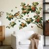 Traditional Chinese Painting Hibiscus Bird Wall Sticker Modern Living Room Study Waterproof Self Adhesive Decor
