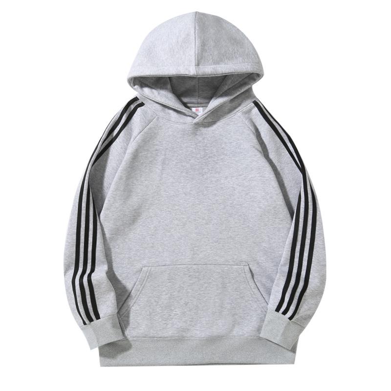 

Унисекс Осенне-зимняя Толстая Велюровая Толстовка с Капюшоном, Флисовый Повседневный Топ с Трехполосным Тренд XL (115-130 lbs)