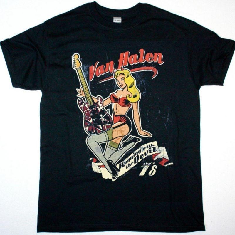 Van Halen Running With The Devil Black T-Shirt Rock Tee XXL