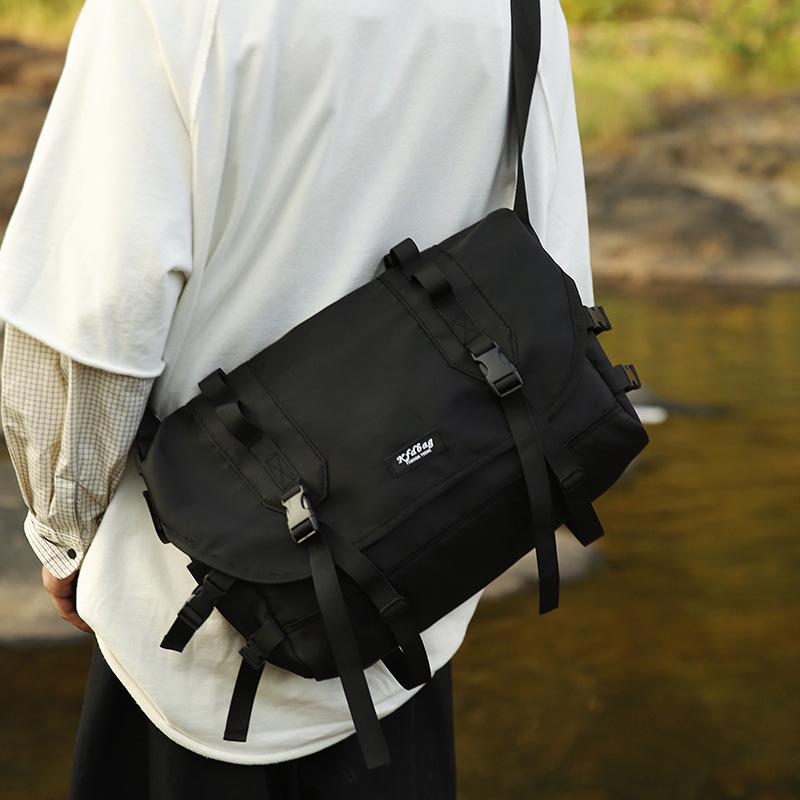 

Унисекс сумка кроссбоди - с корейским влиянием, повседневный нейлон, водонепроницаемая, функциональный стиль рабочей одежды