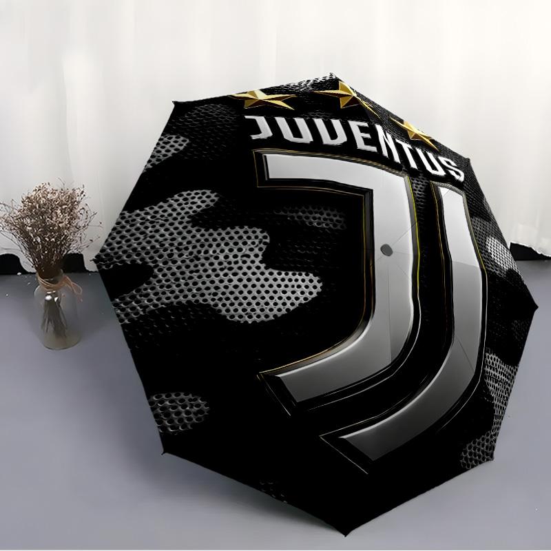 1pc Juventus Umbrella, Sun Protection, And UV Shielding. It Has Eight Sturdy Ribs for Outdoor Use And Perfect As a Holiday Gift