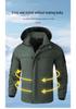 Men's Fleece-Lined Winter Workwear Set: Durable, Dirt-Resistant, Cold-Proof Clothing for Outdoor Construction.