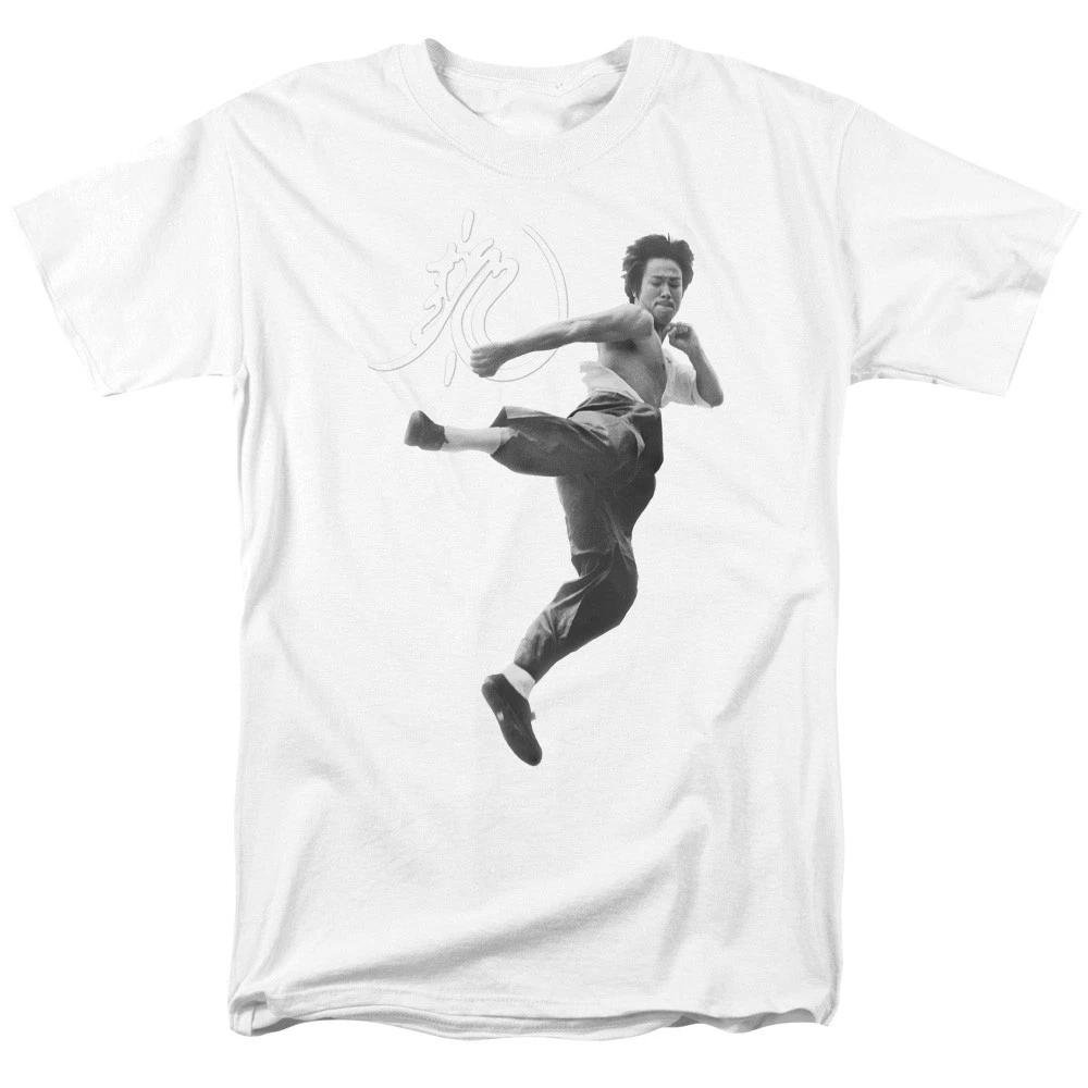 Bruce Lee - Flying Kick -  Unisex Short Sleeve Children s T-shirt - White 120
