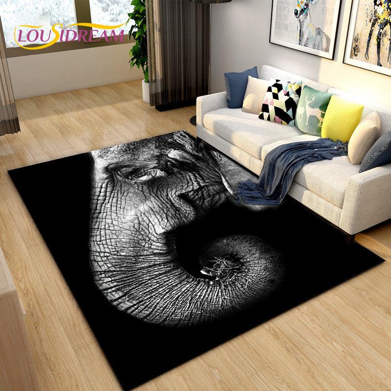 Elephant Ganesha Series  Area Rug Large,Carpet Rug for Living Room Bedroom Sofa Doormat Decoration,kids Play Non-slip Floor Mat