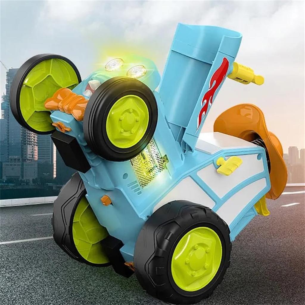 Crazy Jumping Car Toy, Remote Control Car With Headlights And Music, Rechargeable RC Trucks, Cartoon Car Toy Crawler Toy Cars For Kids Gift