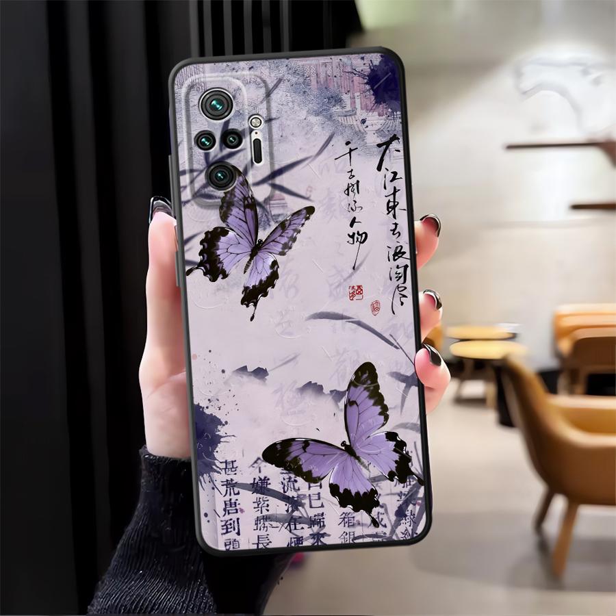 Case for Xiaomi Redmi Note 14 A1 12C 13C A3 13 Pro Plus K80 14C 10 9 8 7 12 11 A4 A5 Phone Cover A2 K40 A1 Retro Butterfly
