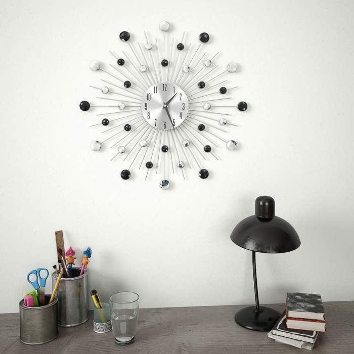 VidaXL Horloge Murale avec Mouvement à Quartz Design Moderne 50 cm Décoration 50641