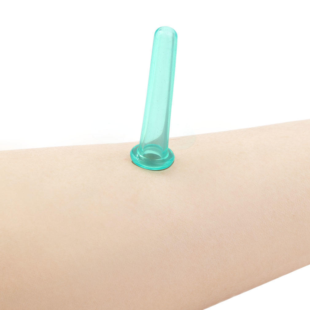 2pcs Mini Silicone Cupping Cup Vacuum Cans Body Head Face Eye Massage Anti-cellulite Massager