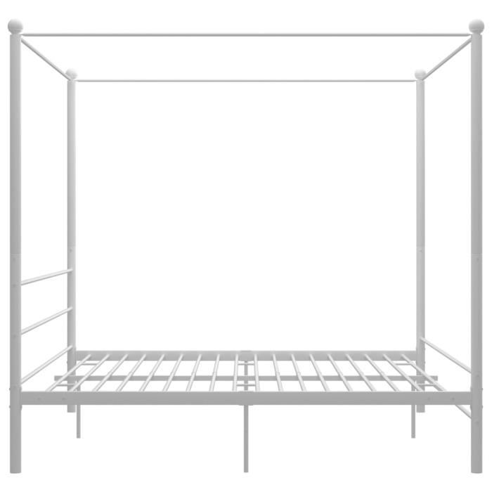 VidaXL Canopy Bed Frames White Metal 200x200 Cm