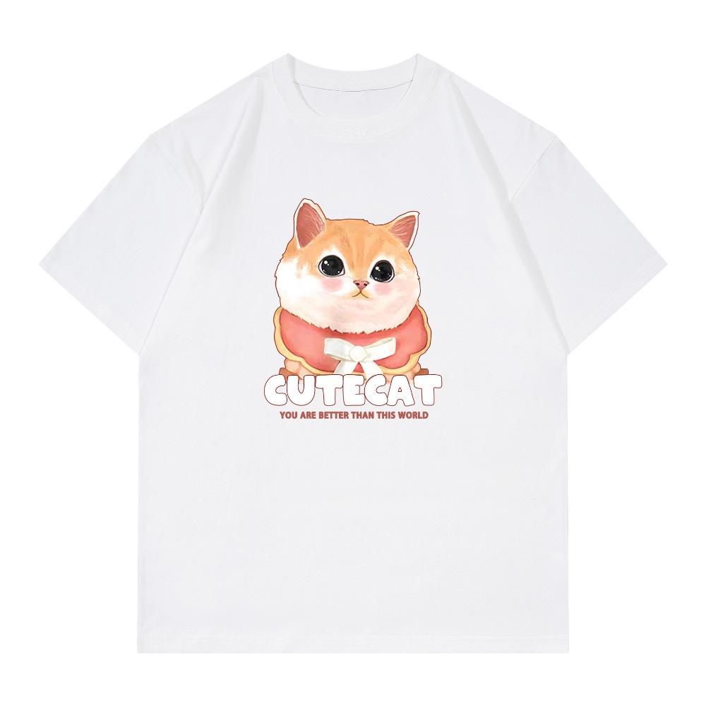 Cotton White Short Sleeve T-shirt Women's Summer Fashion Brand Loose T-shirt Top