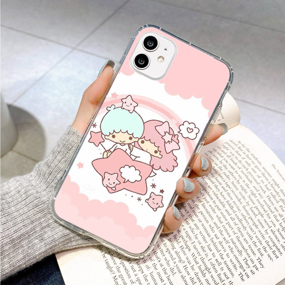 Case for Samsung A04 A14 A23 A34 A54 M23 M33 M52 M53 Realme 10 9 C30S C35 C55 VIVO Y02S Y21 Y51 X80 Pro Transparent Cover LI16 Little Twin Stars