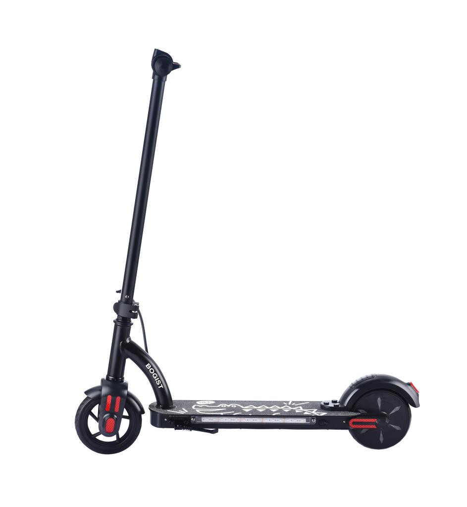 BOGIST E6 PRO Dětská elektrická koloběžka 24V1.5Ah Baterie 80W Motor 5 PALCOVÁ Plná pneumatika Jízda venku Skládací E-koloběžka
