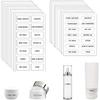 280pcs Waterproof Small Cosmetic Labels - Clear Bathroom Beauty Organization Skincare Travel Toiletries Stickers