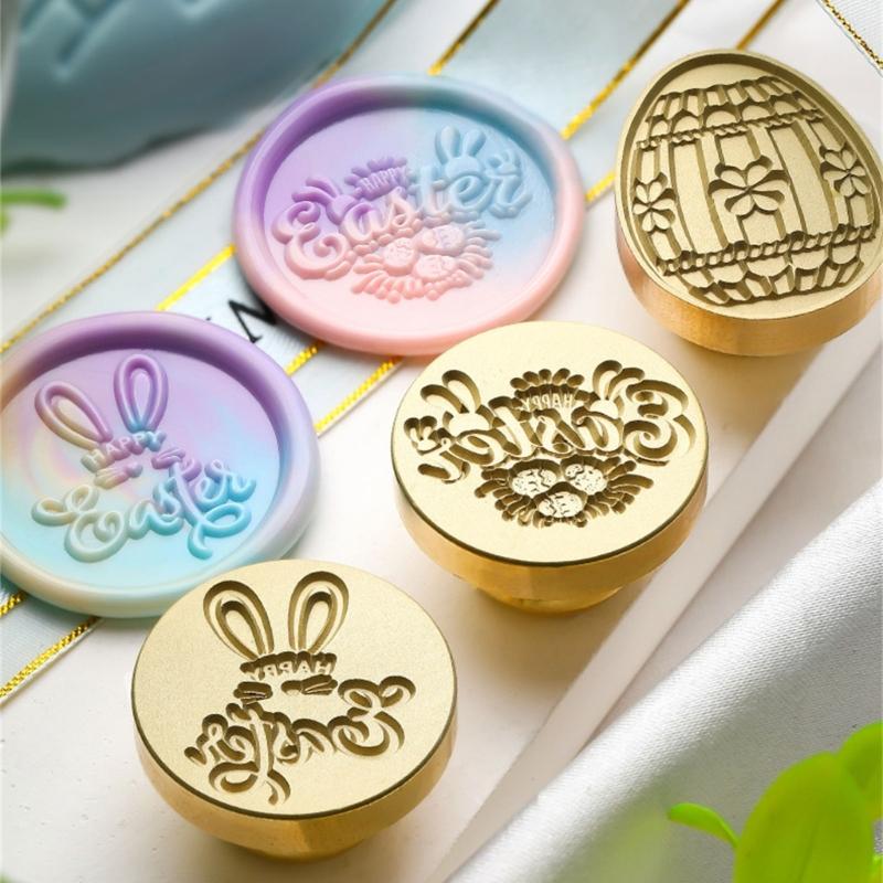 Easter Pattern Wax Stamp Head Replacement for Sealing Envelope Invitation Gift Cards Easter Greeting Card