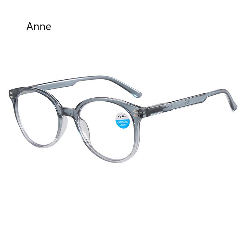Trendy Clear Lens Round Frame Far Sight Glasses Mirad Color Reading Glasses Anti Blue Light High-definition Presbyopia Glasses