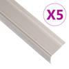 L-shaped Stair Nosing 5 Pcs Aluminum 100 Cm Champagne